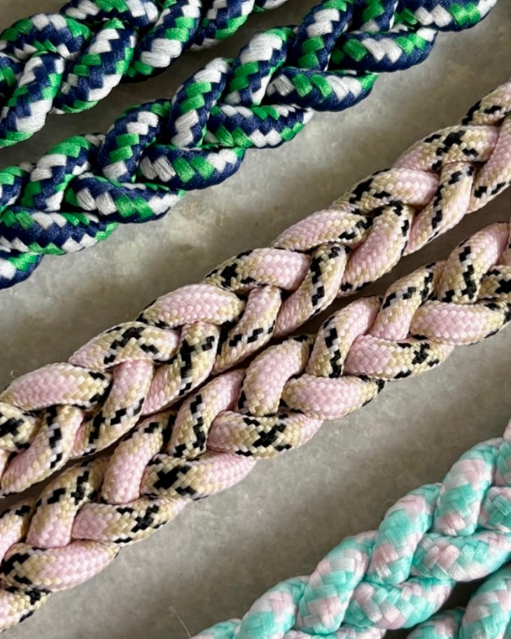 Blush & Sand Plaited Crossbody Phone Strap