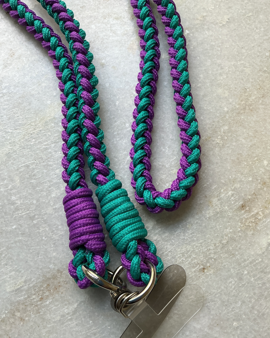 Violet Tide Braided Crossbody Phone Strap